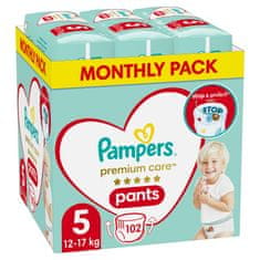 Pampers Premium Care pelenkázó bugyi 5. méret (12-17 kg) 102 db