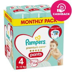 Pampers Premium Care pelenkázó bugyi 4-es méret (9-15 kg) 114 db