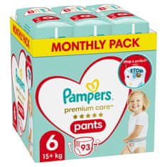 Pampers Premium Care pelenkázó bugyi 6-os méret (15+ kg) 93 db