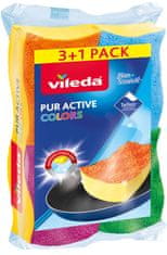 VILEDA PUR active Colors közepes szivacs (3+1db) 159926 VILEDA