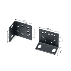 TP-LINK RackMount Kit-19 a kapcsoló rackbe való beszereléséhez, rövid