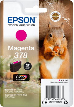 Epson Magenta 378 Claria Photo HD tinta, egy csomagban, Magenta 378 Claria Photo HD tinta