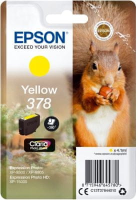 Epson Singlepack Yellow 378 Claria Photo HD tinta egy csomagban