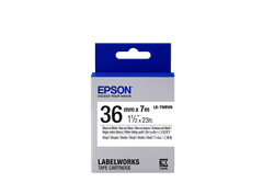 Epson szalagkazetta LK-7WBVN Vinyl, fekete/fehér 36 mm / 7m