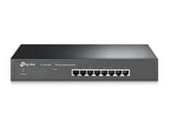 TP-LINK TL-SG1008 8 portos Gigabit switch, 8 Gigabit RJ45 port, 1U 13 hüvelykes acél tokba szerelhető rackbe szerelhető