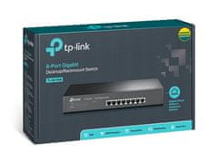 TP-LINK TL-SG1008 8 portos Gigabit switch, 8 Gigabit RJ45 port, 1U 13 hüvelykes acél tokba szerelhető rackbe szerelhető