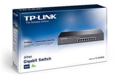 TP-LINK TL-SG1008 8 portos Gigabit switch, 8 Gigabit RJ45 port, 1U 13 hüvelykes acél tokba szerelhető rackbe szerelhető