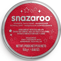 Snazaroo arcfesték Sparkle Red (Szikrázó piros) 18ml