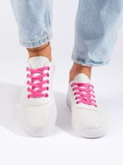 Amiatex Női tornacipő 108975 + Nőin zokni Gatta Calzino Strech, fehér, 38