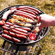 Netscroll Grillfogó, hús és zöldség forgató eszköz grillhez, 360 fokban forgatható belső rész, kiváló minőségű rozsdamentes acél, ergonomikus fogantyú, könnyű tisztítás, FlipBBQ