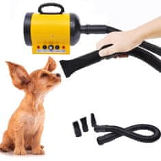 PAWHUT Professional Dog Hajszárító Kisállat Szárító Kutyaszárító 2800W Pvc Sárga 40 X 16 X 20 Cm 