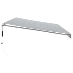 Vidaxl antracitszürke-fehér LED-es automata napellenző 600 x 300 cm 3215791