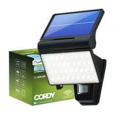 LUMILED Napelemes reflektor LED homlokzati lámpa CORDY 6500K IP44 PIR