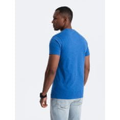 OMBRE Férfi henley kerek nyakú póló kék MDN126070 S