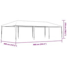 Vidaxl zöld rendezvénysátor 4 x 9 m 90 g/m² 48515