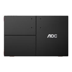 AOC 16G3 Monitor 15.6inch 1920x1080 IPS 144Hz 4ms Fekete-Piros