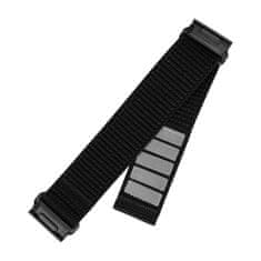 FIXED Nylon Sporty Strap nejlon óraszíj Garmin QuickFit 26mm számára, fekete (FIXNST2-QF26MM-BK)