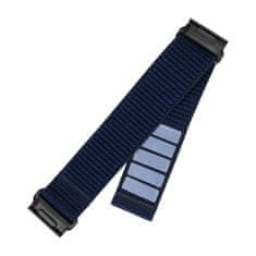 FIXED Nylon Sporty Strap nejlon óraszíj Garmin QuickFit 22mm számára, sötétkék (FIXNST2-QF22MM-DBL)