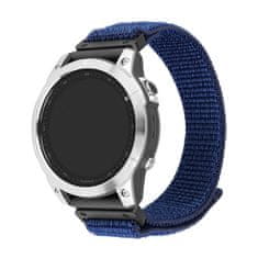 FIXED Nylon Sporty Strap nejlon óraszíj Garmin QuickFit 22mm számára, sötétkék (FIXNST2-QF22MM-DBL)