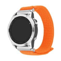 FIXED Nylon Sporty Strap nejlon óraszíj Garmin QuickFit 26mm számára, narancssárga (FIXNST2-QF26MM-OR)