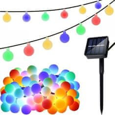 MG Garland RGB napelemes lánc 50 LED 7m