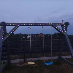 MG Garland RGB napelemes lánc 50 LED 7m