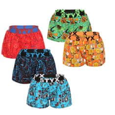 Styx 5PACK női klasszikus boxeralsó art sport gumiból multicolor (5T1367834) - méret XL