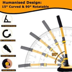Netscroll Többcélú teleszkópos autó- és ablakmosó kefe, mikroszálas kefe ideális minden felület tisztítására, az üvegtől, a gumiabroncsokon át a fényszórókig az autó tetejéig, BliskBroom