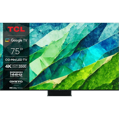 TCL Smart LED Televízió, 189 cm, 4K, MiniLED, HDR, Google TV (75C855)