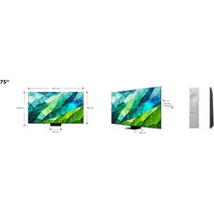 TCL Smart LED Televízió, 189 cm, 4K, MiniLED, HDR, Google TV (75C855)