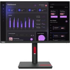 Lenovo Thinkvision 63CFMATXEU Monitor 23.8inch 1920x1080 IPS 60Hz 4ms Fekete