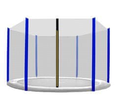 Aga Védőháló 250 cm-es trambulinhoz, 6 oszlop, Fekete háló / Kék