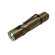 Klarus XT2CR PRO Desert Tan taktikai akkumulátor 2100 lm, kettős kapcsoló, 1x 18650 3100 mAh, USB, b