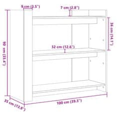 Vidaxl füstös tölgy színű szerelt fa tálalóasztal 100x35x90 cm 848476