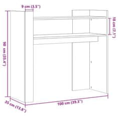 Vidaxl fehér szerelt fa tálalóasztal 100 x 35 x 90 cm 848465