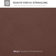 OUTSUNNY Cseretető 3X3M Pavilontető Fém Pavilonhoz, Poliészter, Kávé 