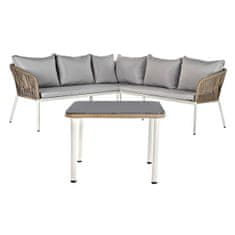 NEW Kanapé és asztalkészlet DKD Home Decor Kristal szintetikus rattan Acél (190 x 190 x 70 cm)