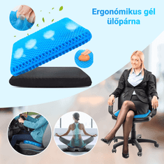 Homey Gélpárna a helyes és kényelmesebb ülésért | Ergonomikus kialakítás | Ortopédiai támogatás | Orvosi zselé