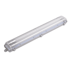 Optonica por és páramentes armatúra T8 LED fénycsővel 2x60cm 2x9W IP65 4500K (OT1-B1 / 6734) (o6734)