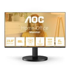 AOC 24B3CF2 Monitor 23.8inch 1920x1080 IPS 100Hz 1ms Fekete