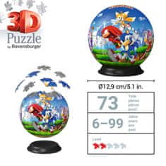 Ravensburger Puzzle 115921 Puzzle-Ball Sonic a sündisznó