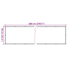 Vidaxl antracitszürke PVC kerti belátás elleni paraván 600x90 cm (4005431)