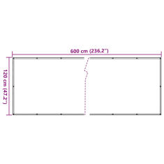 Vidaxl antracitszürke PVC kerti belátás elleni paraván 600x120 cm (4005487)