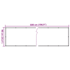 Vidaxl antracitszürke PVC kerti belátás elleni paraván 500x75 cm (4005430)