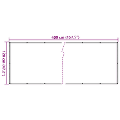 Vidaxl antracitszürke PVC kerti belátás elleni paraván 400x120 cm (4005485)