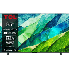 TCL Smart LED Televízió, 215 cm, 4K, MiniLED, HDR, Google TV (85C855)