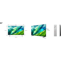 TCL Smart LED Televízió, 215 cm, 4K, MiniLED, HDR, Google TV (85C855)