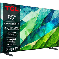 TCL Smart LED Televízió, 215 cm, 4K, MiniLED, HDR, Google TV (85C855)