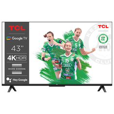 TCL Smart LED Televízió, 109 cm, 4K,UHD, HDR, Google TV (43P655)