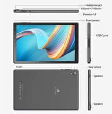 iLike M10 10,1" HD IPS, Android Tablet 2GB/32GB 6000mAh, Szürke